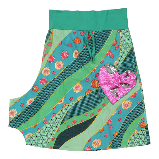 Vintage Age 13-14 Desigual Skirt - Large Green Cotton