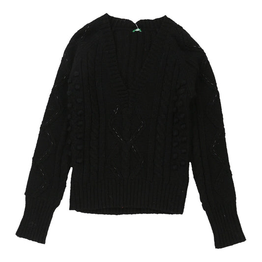 Vintage black Benetton Jumper - womens small