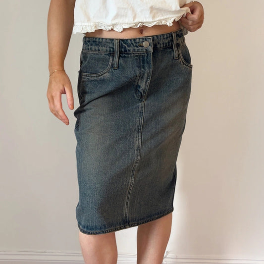 Vintage blue Sasch Denim Skirt - womens 31" waist