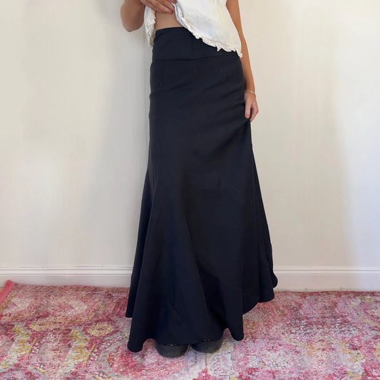 Vintage black Unbranded Maxi Skirt - womens 24" waist