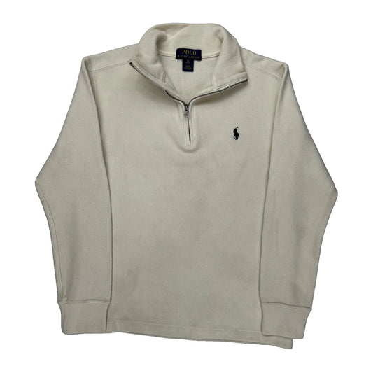 Age 8-9 Polo By Ralph Lauren 1/4 Zip - Medium Cream Cotton