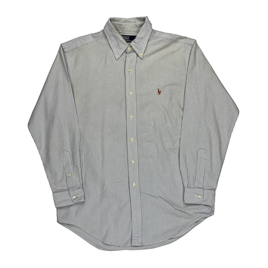 Polo By Ralph Lauren Striped Shirt - Large Blue Cotton