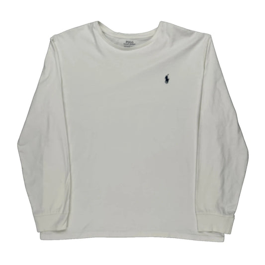 Polo By Ralph Lauren Long Sleeve T-Shirt - XL White Cotton