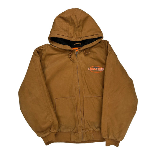 Corner Stone Graphic Jacket - XL Brown Cotton