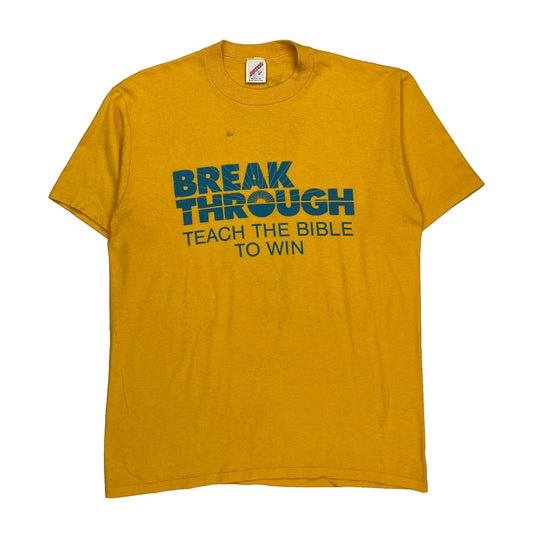 National Convocation On The Bible Jerzees Single Stitch T-Shirt - Large Yellow Cotton