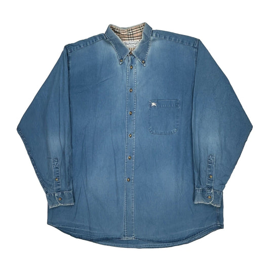 Burberry Denim Shirt - 2XL Blue Cotton