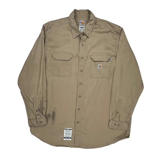 Fr Carhartt Shirt - 2XL Khaki Cotton