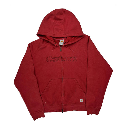 Carhartt Hoodie - 2XL Red Cotton Blend