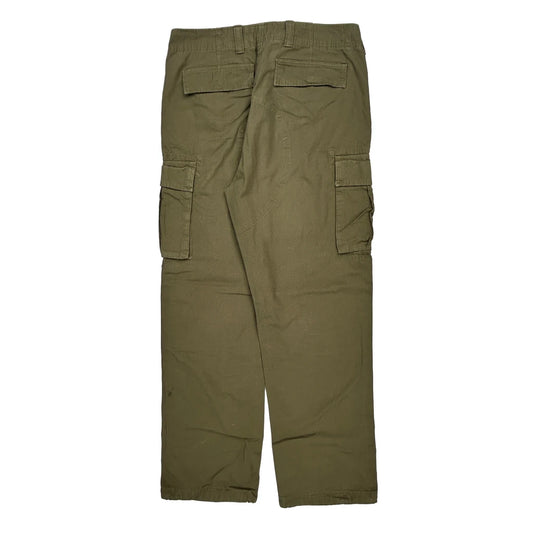 Dickies Cargo Trousers - 35W 30L Green Cotton