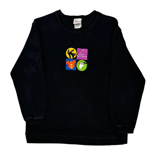 Disney Halloween Sweatshirt - Small Black Cotton Blend
