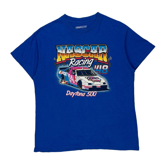 Daytona 500 Nascar T-Shirt - Medium Blue Cotton