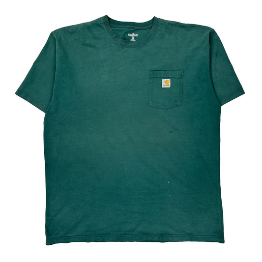 Carhartt Tall T-Shirt - XL Green Cotton