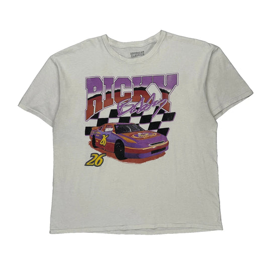 Ricky Bobby American Classics Nascar T-Shirt - XL White Cotton
