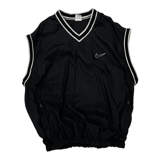 Nike Windbreaker - Large Black Polyester