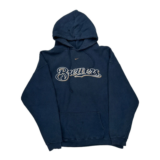 Brewers Nike Mlb Hoodie - XL Navy Cotton