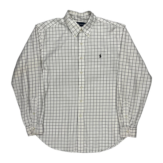 Ralph Lauren Checked Shirt - XL White Cotton