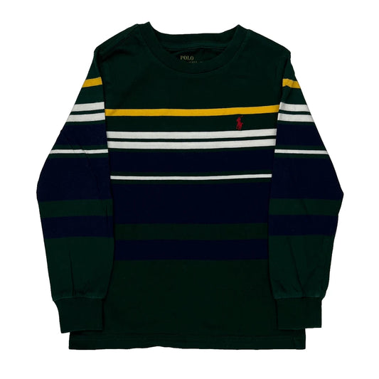 Age 3 Polo By Ralph Lauren Striped Long Sleeve T-Shirt - XS Navy Cotton