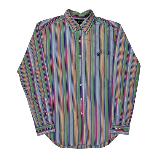 Ralph Lauren Striped Shirt - Medium Multicoloured Cotton
