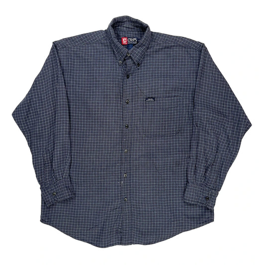 Chaps Ralph Lauren Checked Shirt - Large Blue Cotton