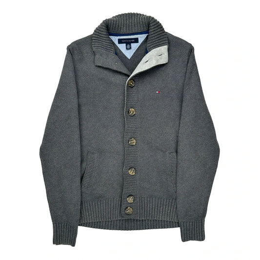 Tommy Hilfiger Cardigan - Small Grey Cotton
