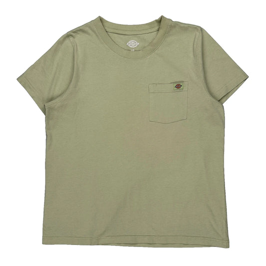 Dickies T-Shirt - Large Green Cotton
