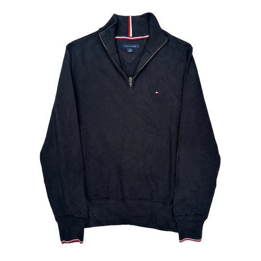 Tommy Hilfiger 1/4 Zip - Medium Black Cotton