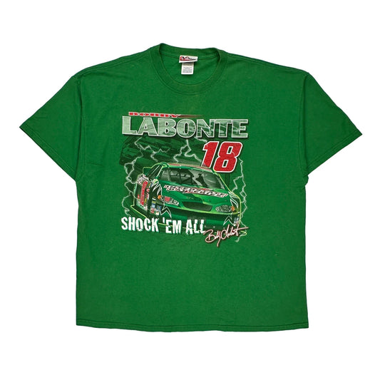 Bobby Labonte Chase Authentics Nascar T-Shirt - 2XL Green Cotton