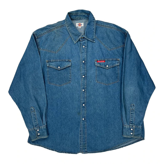 Dickies Denim Shirt - 2XL Blue Denim