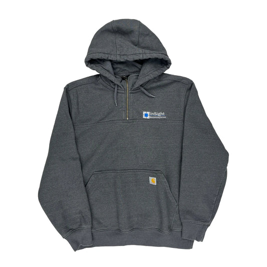Carhartt Hoodie - Large Grey Cotton Blend
