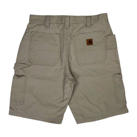 Carhartt Carpenter Shorts - 33W 11L Beige Cotton
