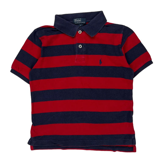 Age 3 Polo By Ralph Lauren Striped Polo Shirt - XS Navy Cotton