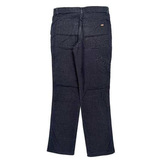 Dickies Carpenter Trousers - 30W 32L Black Cotton