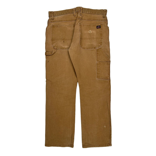 Dickies Carpenter Trousers - 34W 31L Brown Cotton