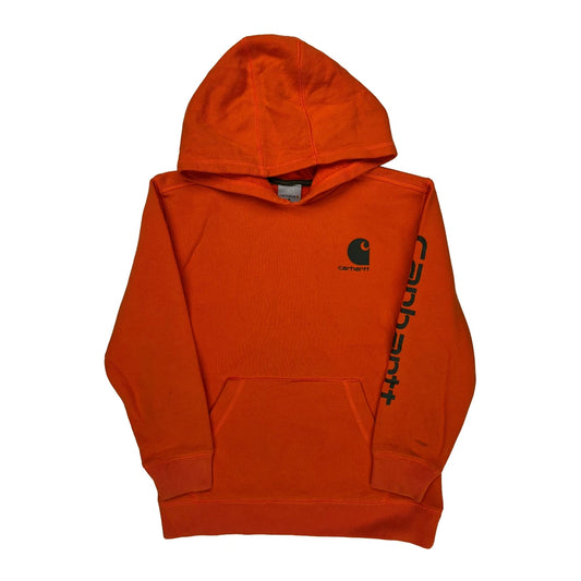 Age 10-12 Carhartt Hoodie - Medium Orange Cotton