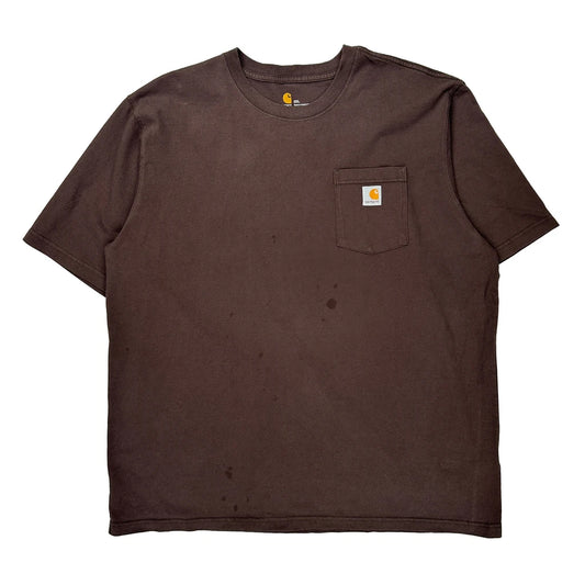 Carhartt T-Shirt - 2XL Brown Cotton