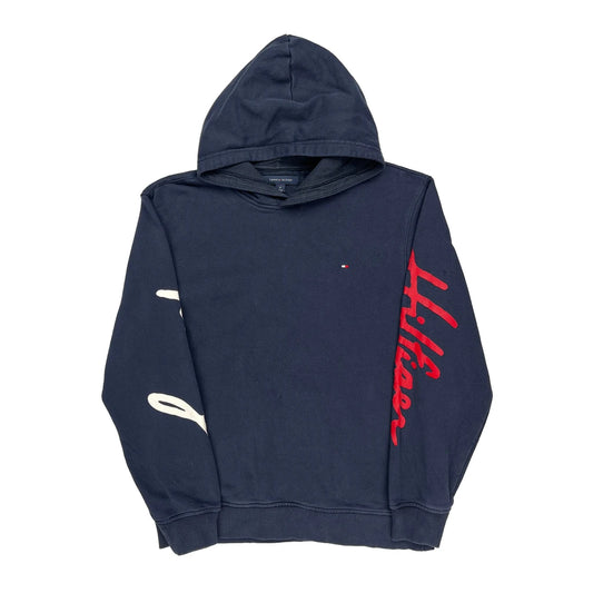 Hilfiger Spellout On Sleeve Tommy Hilfiger Spellout Hoodie - Medium White Cotton