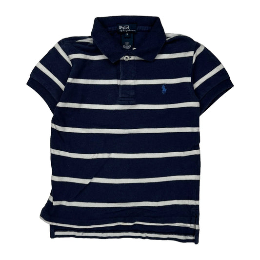 Age 4 Polo By Ralph Lauren Striped Polo Shirt - XS Navy Cotton
