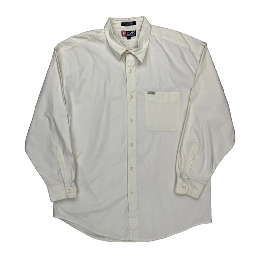 Chaps Ralph Lauren Shirt - Large Cream Cotton