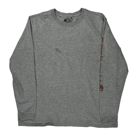 Carhartt Long Sleeve T-Shirt - XL Grey Cotton