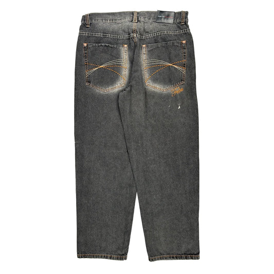 Fubu Wide Leg Jeans - 36W 31L Grey Denim