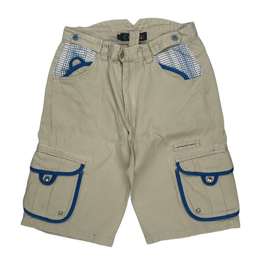 Coogi Cargo Shorts - 34W 15L Blue Cotton