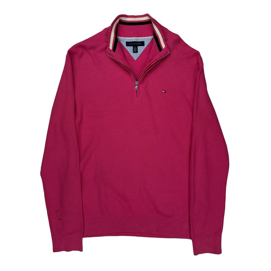 Tommy Hilfiger 1/4 Zip - XL Pink Cotton