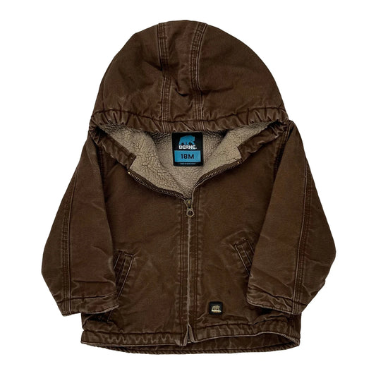 Age 18 Months Berne Jacket - 3XS Brown Cotton