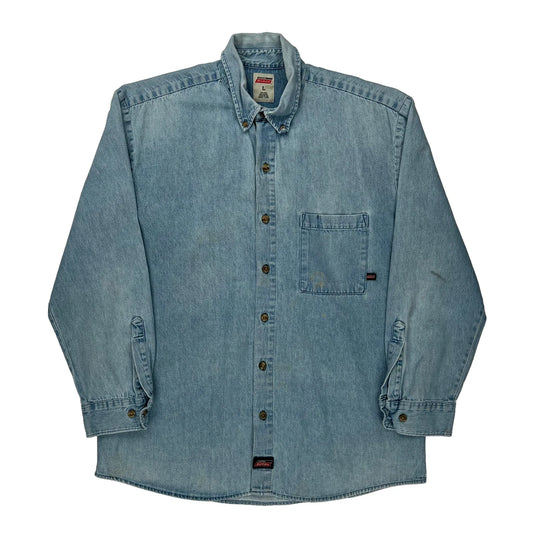 Dickies Denim Shirt - Large Light Wash Cotton