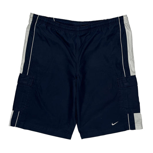 Nike Sport Shorts - Large Navy Polyester