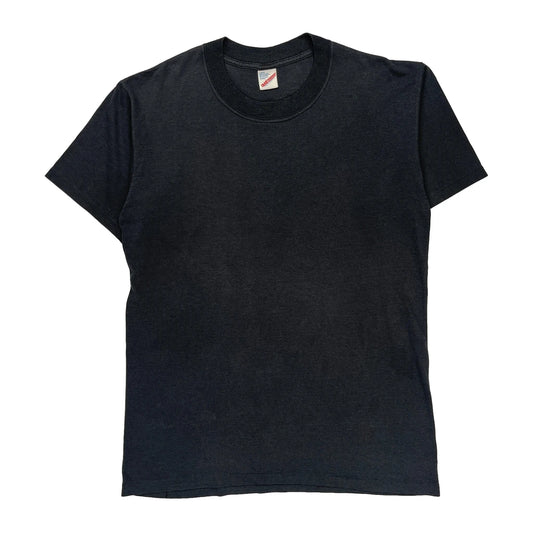 Blank Duke Single Stitch T-Shirt - Large Black Cotton