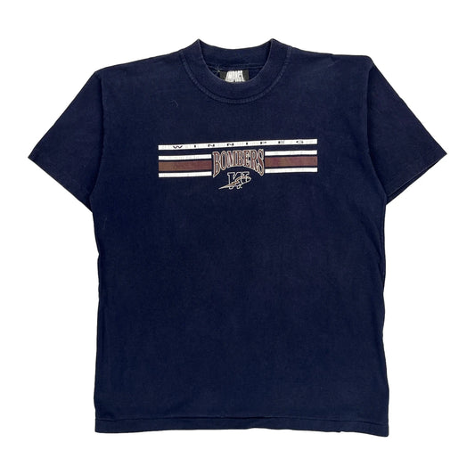 Winnipeg Bombers Impact Single Stitch T-Shirt - XL Navy Cotton