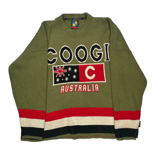 Australia Coogi Spellout Jumper - 3XL White Cotton