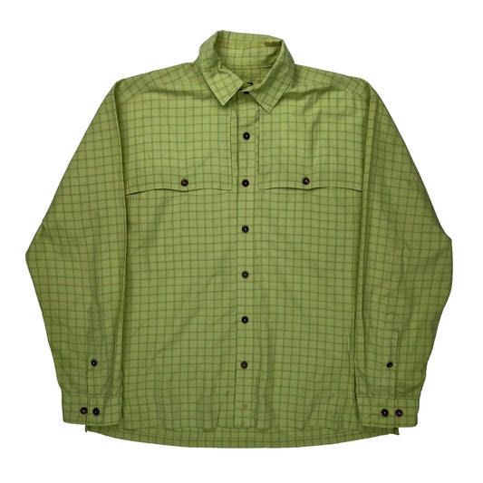 Patagonia Checked Shirt - Medium Green Polyester