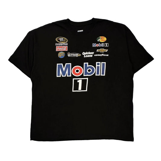 Mobil 1 Nascar T-Shirt - 3XL Black Cotton
